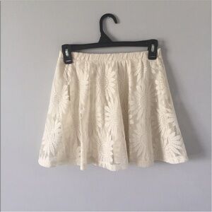 LA Hearts Floral Lace Skater Skirt